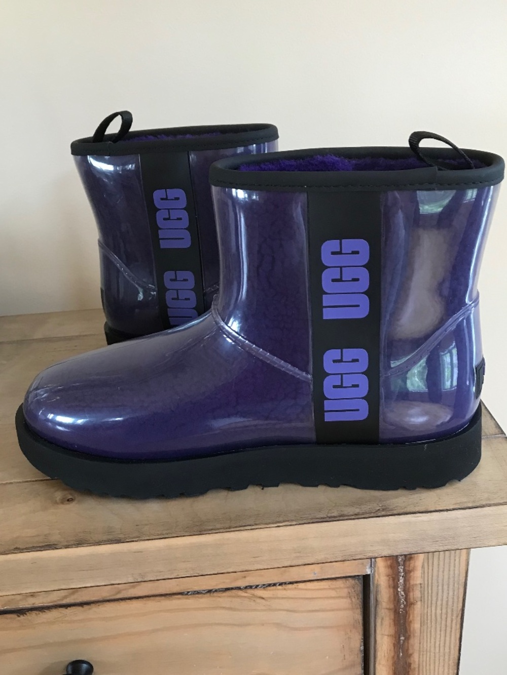 UGG CLASSIC CLEAR MINI WATERPROOF VIOLET NIGHT BOOT CYBERCORE - Picture 9 of 16